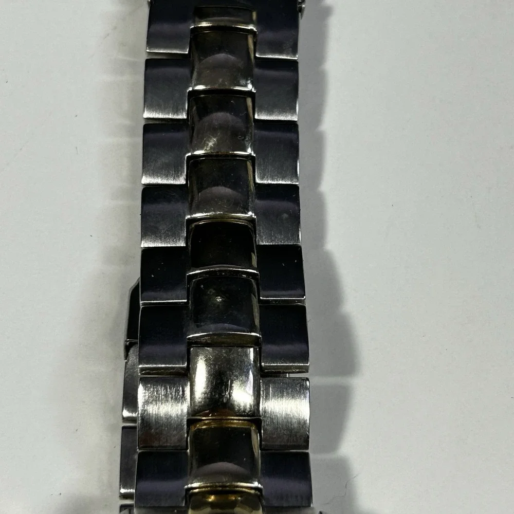 Geneva No. 7420 Men's Quartz Watch Two-Tone Stainless Steel Japan Movt Un-Tested